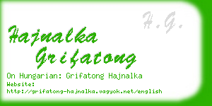 hajnalka grifatong business card